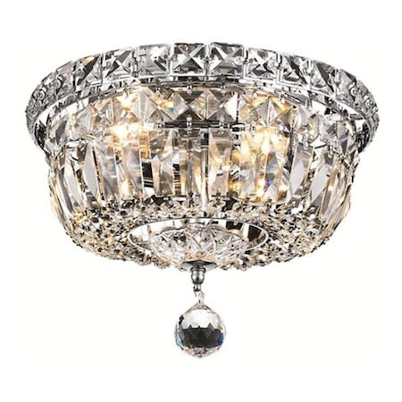 Cling 10 in. Wiley 4 Lights Flush Mount Ceiling Light, Chrome CL2218898